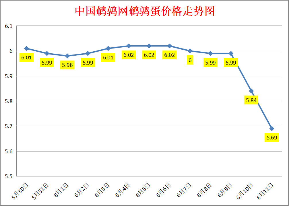 2023.6.11中国鹌鹑网全国鹌鹑蛋价格报价