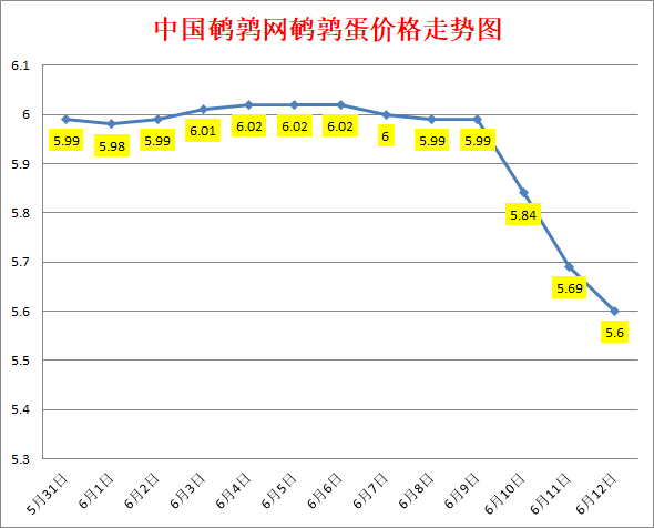 2023.6.12中国鹌鹑网全国鹌鹑蛋价格报价