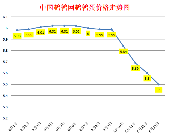 2023.6.13中国鹌鹑网全国鹌鹑蛋价格报价