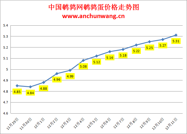 2023.12.11中国鹌鹑网全国鹌鹑蛋价格报价