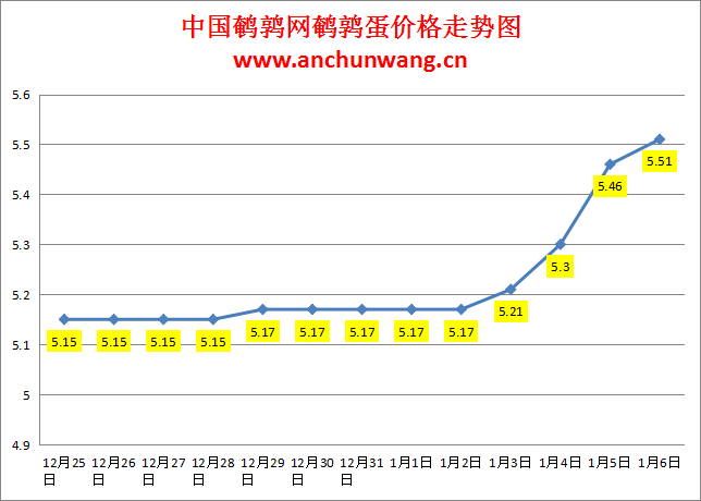 2024.1.6中国鹌鹑网全国鹌鹑蛋价格报价